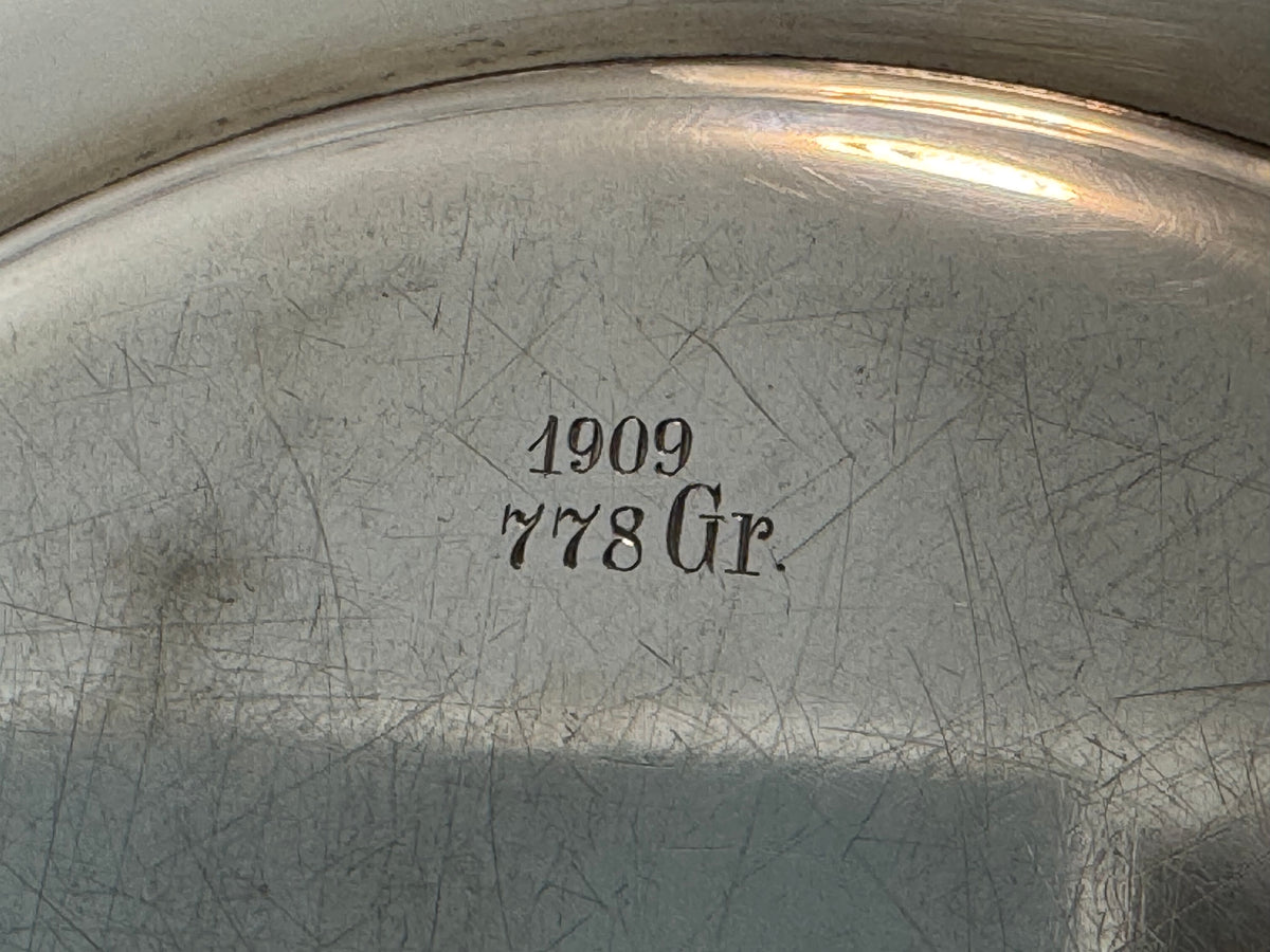 FRIEDLÄNDER Plaque d'argent, Kaiser Wilhelm II, datée 1909