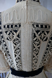 Antikes edwardianisches Leinen-Geh-Ensemble, ca. 1906 – Kleid & Jacke