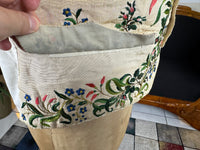 Georgian Cream Silk Embroidered Waistcoat, England ca. 1790 – Vibrant Antique Menswear