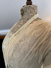 Evening Dress 1912 – Cream Silk Brocade with Lace & Crepe Drapes by M. E. Humble, Court Dressmaker, Lady Gillman Provenance