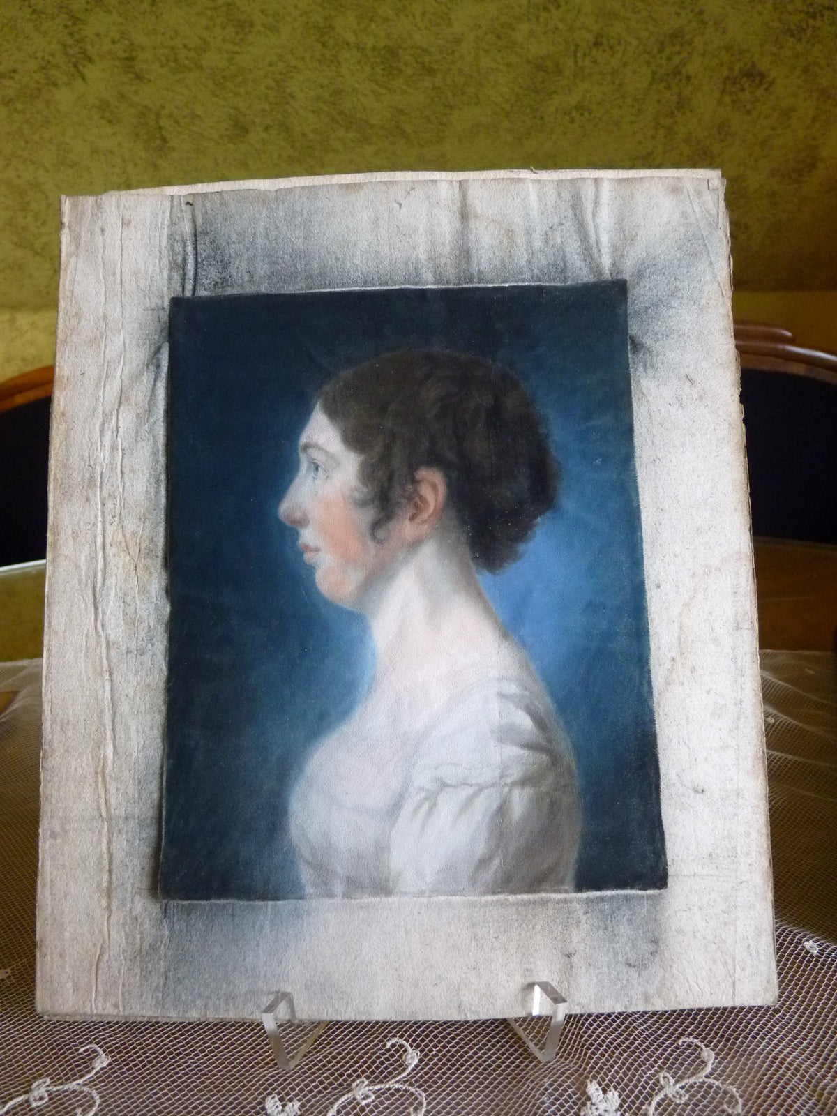 Paar Empire-Pastellporträts, 1813 – L.H. Hessel, Nürnberg, Kunst des frühen 19. Jahrhunderts