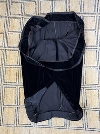 LINKER & Cie. Antikes schwarzes Samt-Gehkleid, Paris, ca. 1910