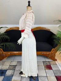 Natural Fiber Day Ensemble – Linen Skirt, Cotton Blouse & Leather Shoes