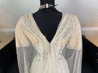 Antikes silbernes Lamé-Abendkleid aus der Titanic-Ära, ca. 1912