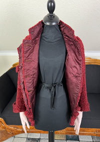 Viktorianische rote Wolljacke, ca. 1888