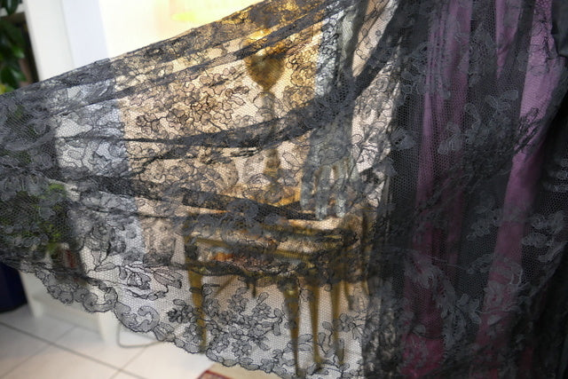 Antikes Partykleid der Goldenen Zwanziger, ca. 1925 – Seide & Chiffon-Lagen