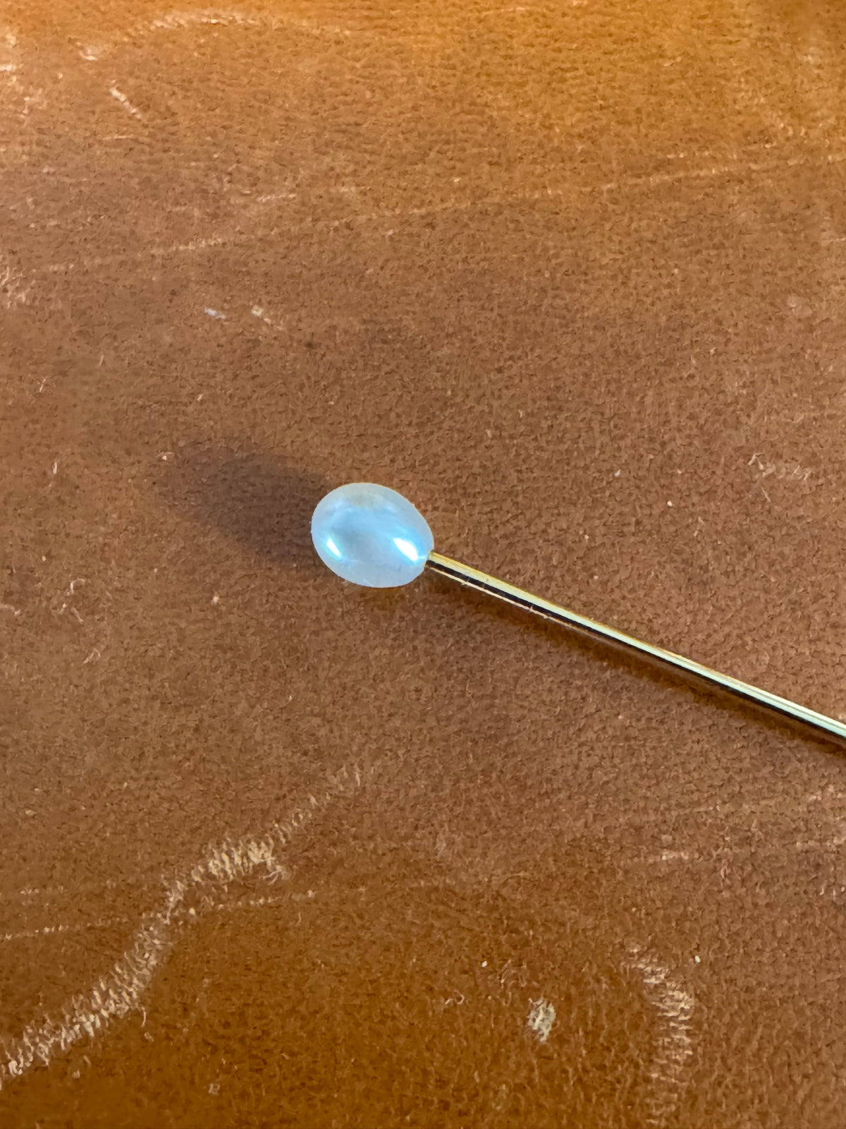 Gold Tie Pin with Pearl in Original Friedländer Berlin Case, Kaiser Wilhelm II.