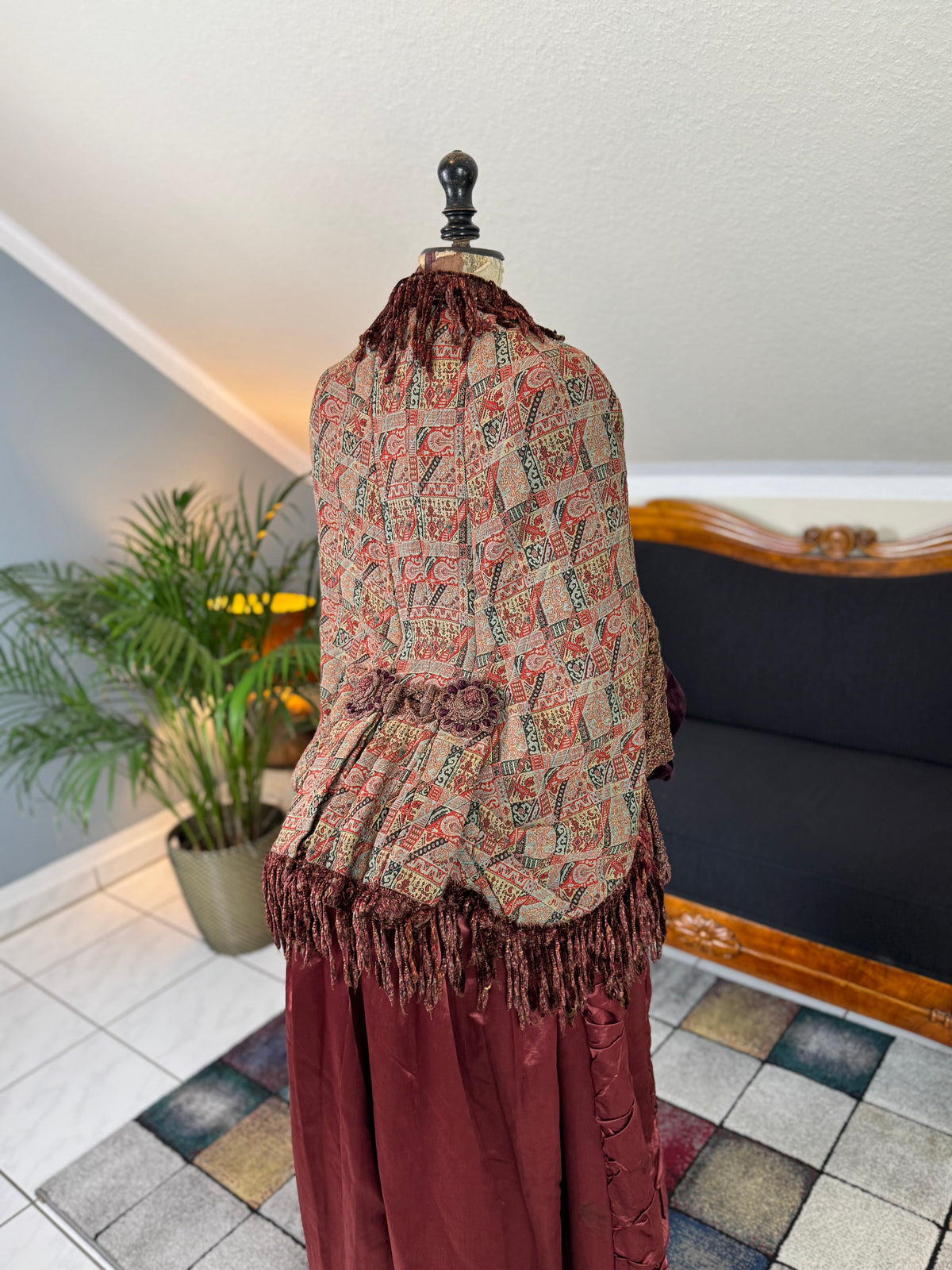 Antiker viktorianischer Paisley-Dolman, ca. 1880