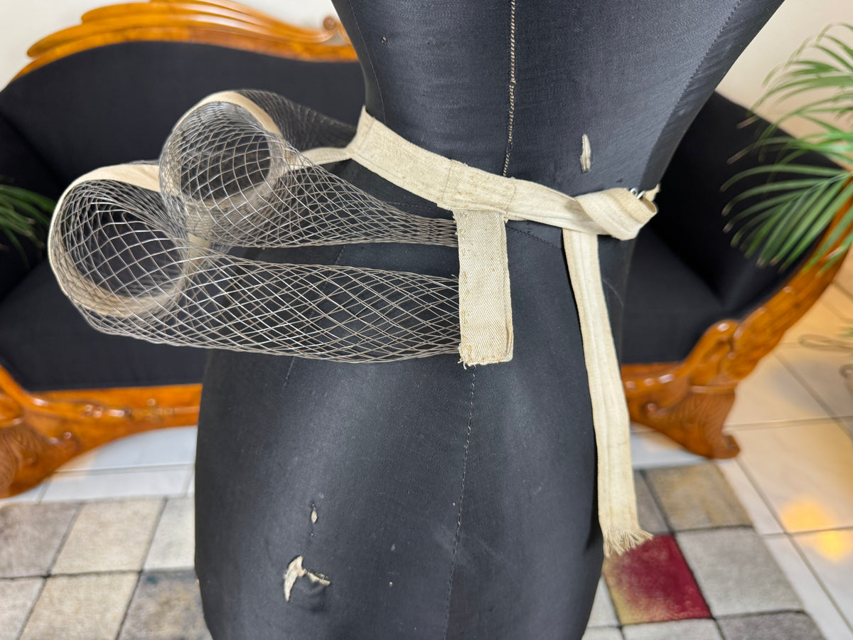 American Braided Wire Co. Wire Work Bustle – Victorian Two‑Coil Dress Support with Label