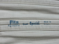 Antique FITU Figureform corset, 1910s England, light colour, front‑hooked and back‑laced