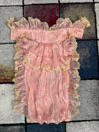 French Pink Ruffled Bust Insert, ca. 1901 – Belle Époque Lingerie