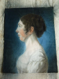 Paar Empire-Pastellporträts, 1813 – L.H. Hessel, Nürnberg, Kunst des frühen 19. Jahrhunderts