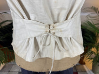 Antike Weste und blaue knielange Seidenhose, ca. 1790 – Besticktes florales Herrenensemble