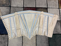 Vintage Cream Silk Corset, English Manufactory, 18th‑Century Style