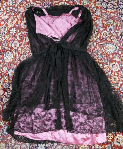 Antikes Partykleid der Goldenen Zwanziger, ca. 1925 – Seide & Chiffon-Lagen