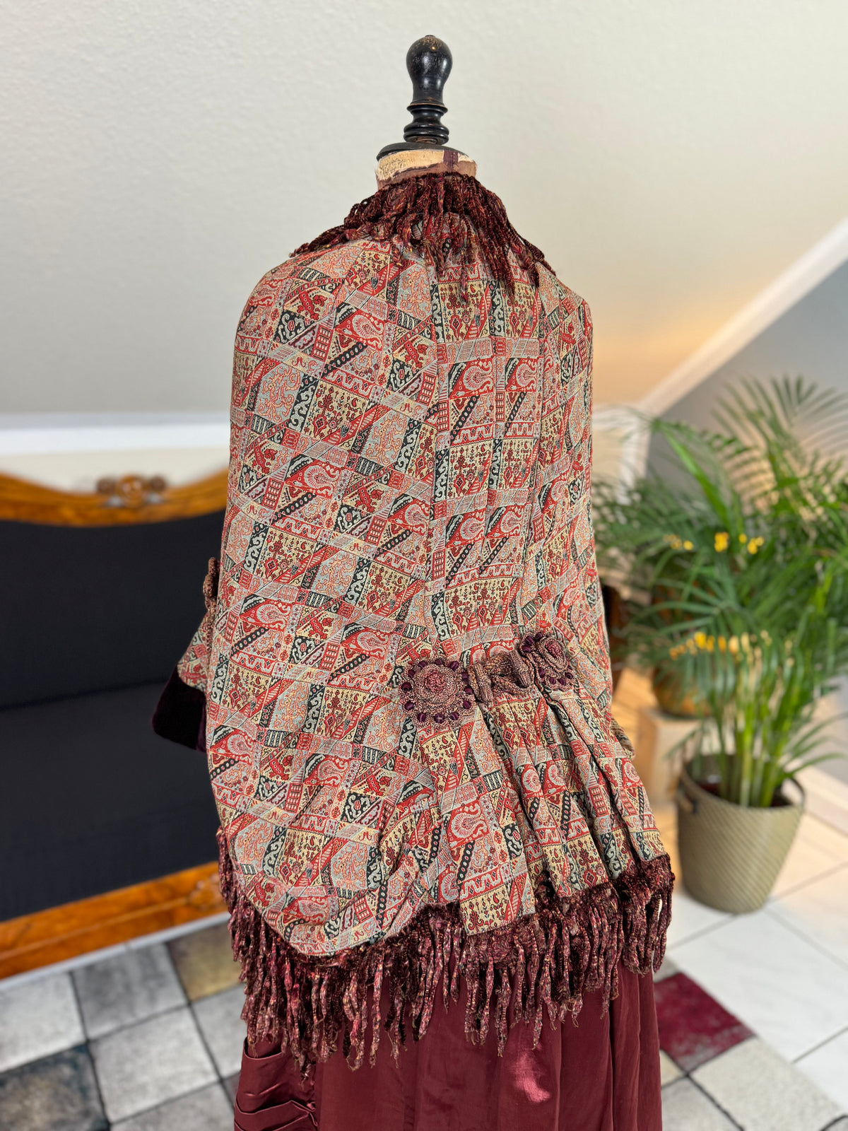 Antiker viktorianischer Paisley-Dolman, ca. 1880