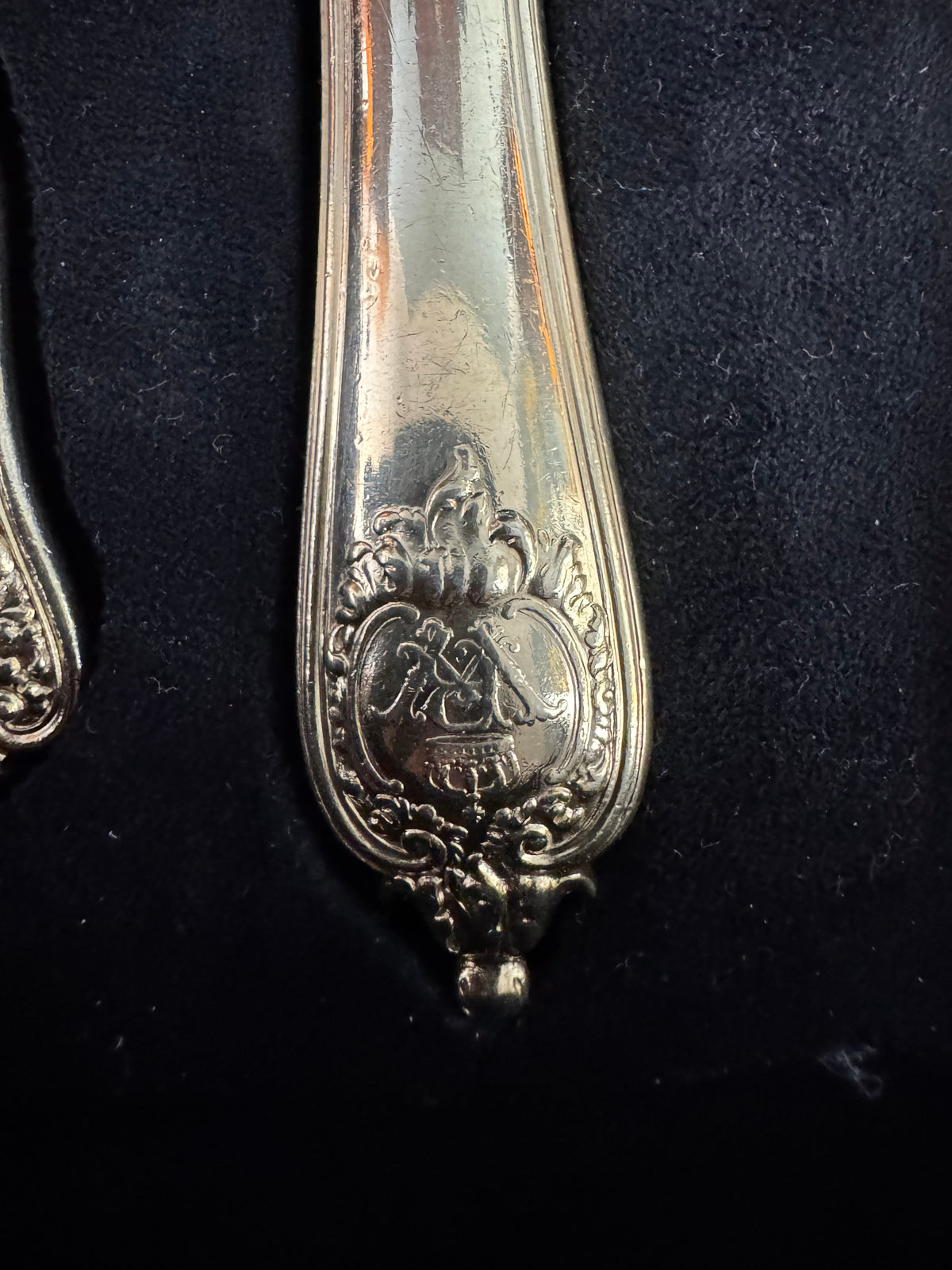 Couverts en argent doré, service Rococo, Empereur Guillaume II
