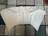 Antique FITU Figureform corset, 1910s England, light colour, front‑hooked and back‑laced