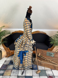 Antikes viktorianisches Krocketkleid, ca. 1888 – Sportensemble aus dem 19. Jahrhundert