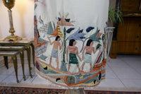 Ägyptische Revival Seidenjacke, ca. 1924 – Appliqué-Motive mit Sphinx, Skarabäus & Pyramide