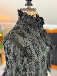 Antiker viktorianischer Dolman mit Perlenbesatz, ca. 1884