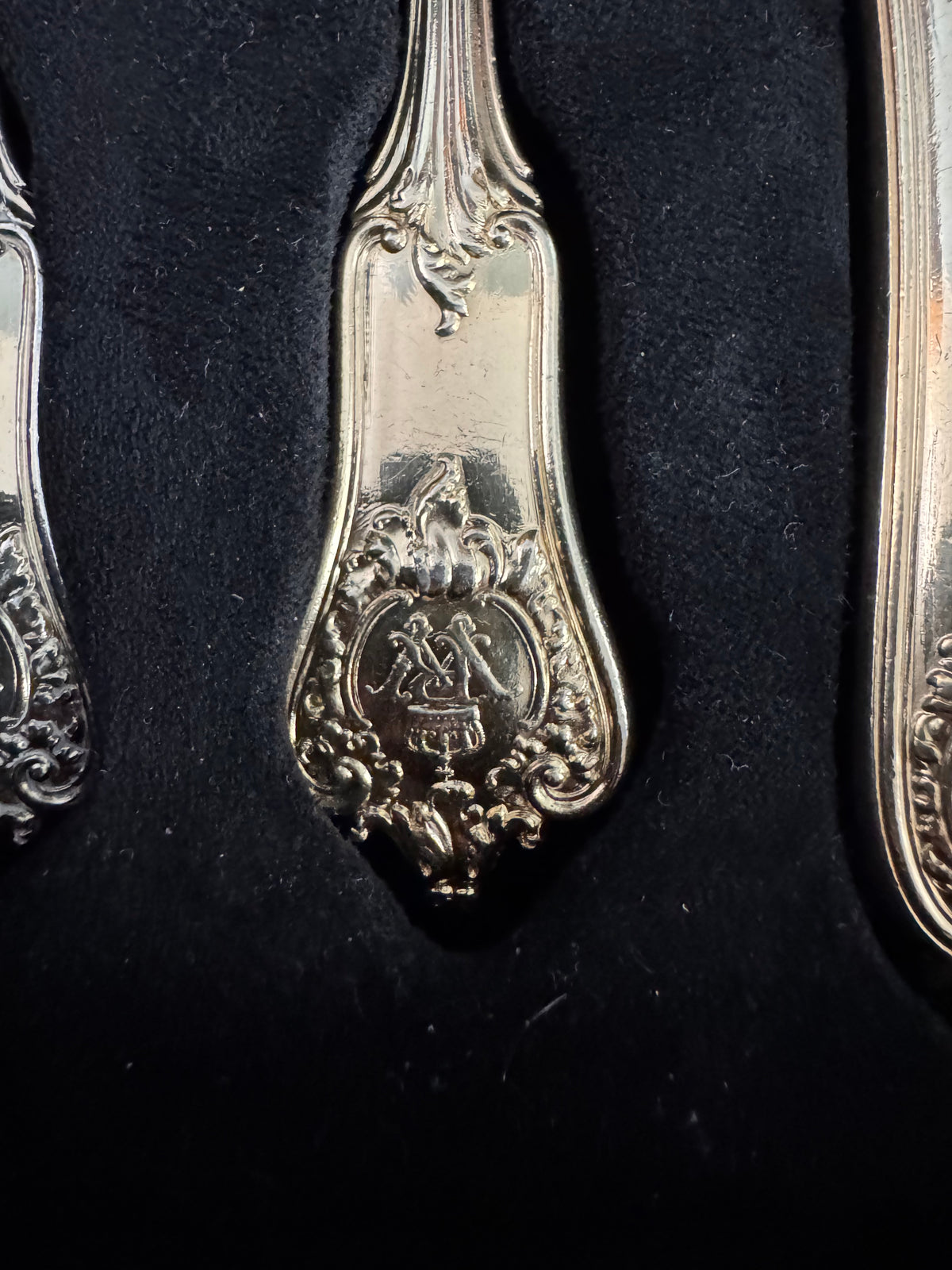 Couverts en argent doré, service Rococo, Empereur Guillaume II