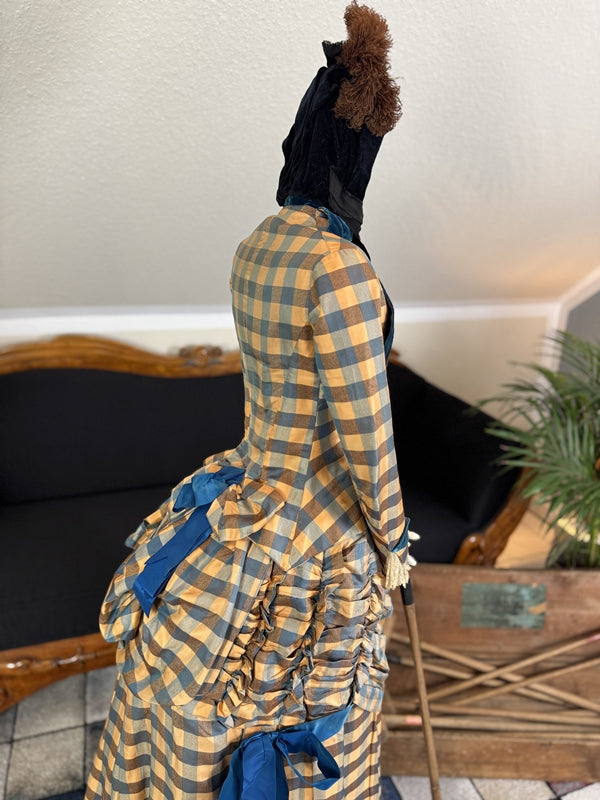 Antikes viktorianisches Krocketkleid, ca. 1888 – Sportensemble aus dem 19. Jahrhundert