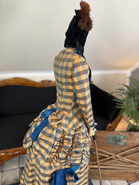 Antikes viktorianisches Krocketkleid, ca. 1888 – Sportensemble aus dem 19. Jahrhundert