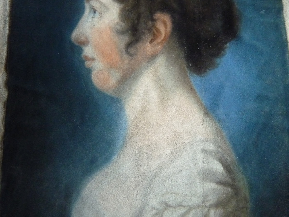 Paar Empire-Pastellporträts, 1813 – L.H. Hessel, Nürnberg, Kunst des frühen 19. Jahrhunderts