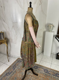 Antikes, besticktes Lamé-Abendkleid, Amerika, ca. 1926