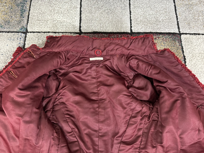Viktorianische rote Wolljacke, ca. 1888