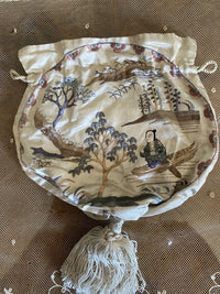 Bestickte japanische Seidentasche, ca. 1900