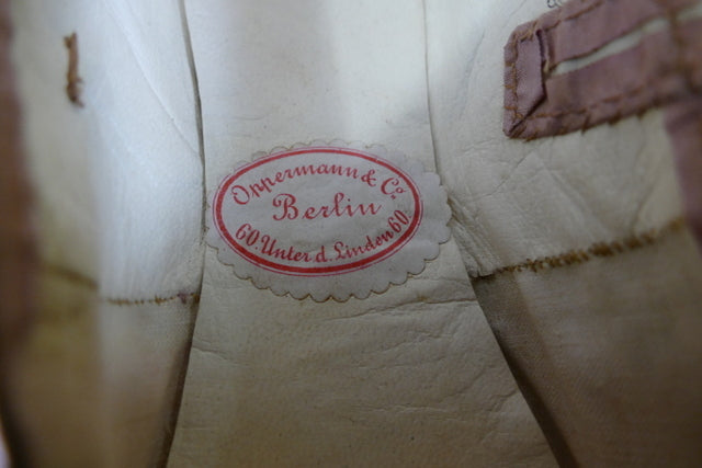 OPPERMANN Antike Abendsschuhe aus lila Leder, Berlin, ca. 1867-1870