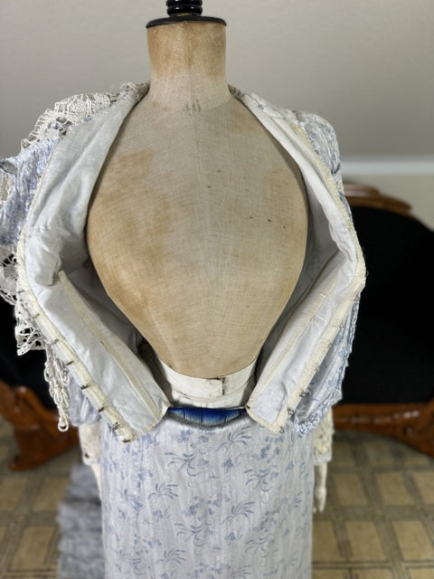 Antikes zweiteiliges Edwardianisches Sommerkleid, ca. 1903