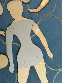 Antike Schnittpapierpuppen, Deutschland, ca. 1890er Jahre