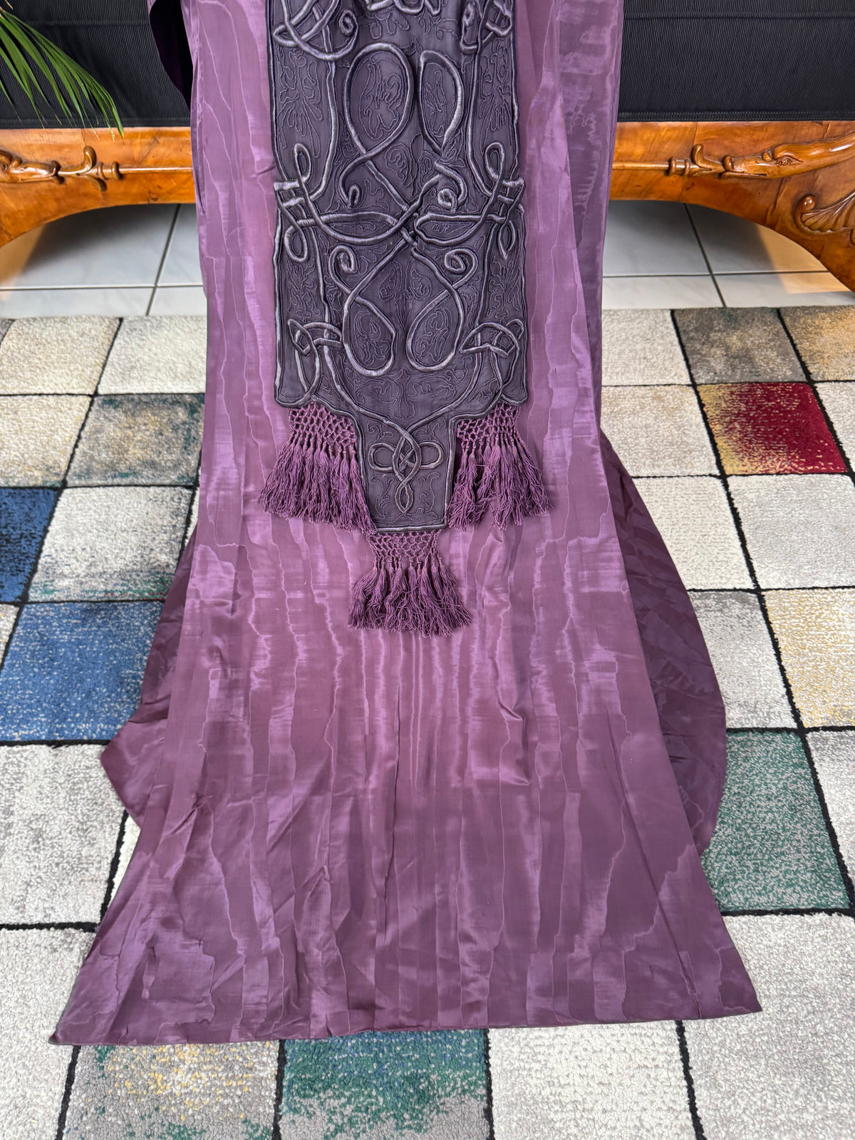 Rare 1911 Edwardian Half‑Mourning Dress by Kate Riley