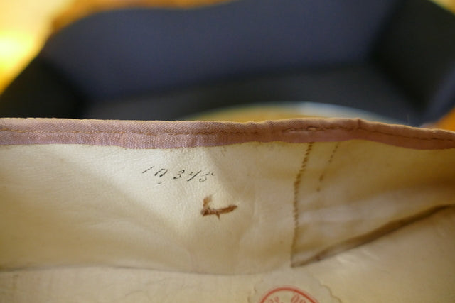 OPPERMANN Antike Abendsschuhe aus lila Leder, Berlin, ca. 1867-1870