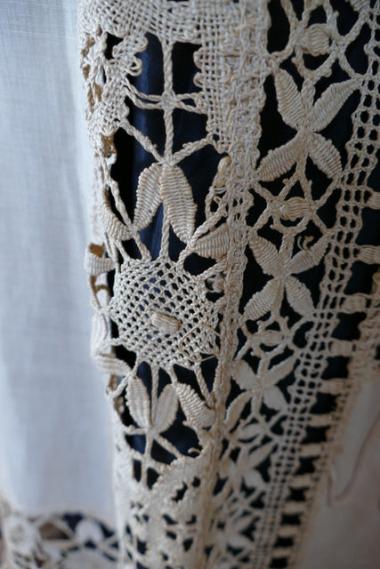 Antikes edwardianisches Leinen-Geh-Ensemble, ca. 1906 – Kleid & Jacke