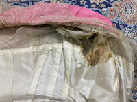 Rosa Satin-Abendkleid aus der Titanic-Ära, ca. 1912