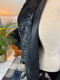 Edwardian ca. 1904 Langer schwarzer Mantel aus künstlichem Biberfell – Victor Tailoring Co., Chicago