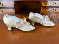 Antique Wedding Shoes 1882 – Silk Bridal Shoes with Double Bows by Julien Mayer, Paris, Kate Rimer Provenance