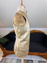 Cream Silk Embroidered Waistcoat, England ca. 1770 – Long‑Line Georgian Men’s Fashion