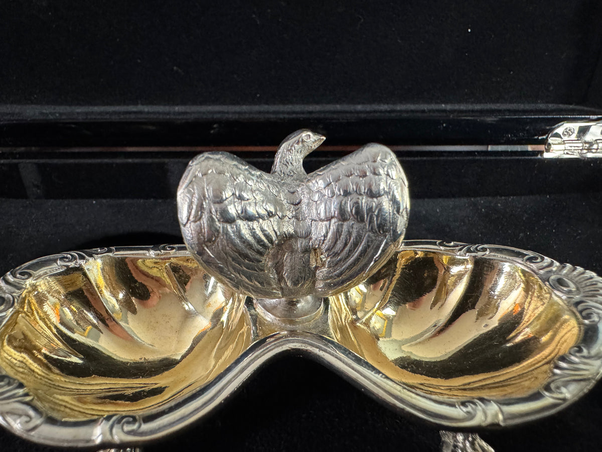 SY & Wagner Silver Salt Cellars – Prince Wilhelm, Emperor Wilhelm II, ca. 1880