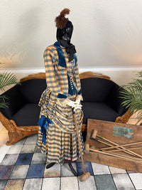 Antikes viktorianisches Krocketkleid, ca. 1888 – Sportensemble aus dem 19. Jahrhundert