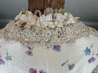 Antikes Seidenabendkleid mit Tagesoberteil, ca. 1864