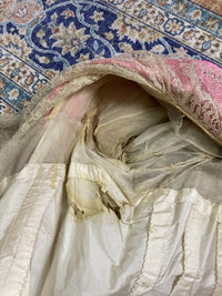 Rosa Satin-Abendkleid aus der Titanic-Ära, ca. 1912
