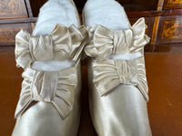 Antique Wedding Shoes 1882 – Silk Bridal Shoes with Double Bows by Julien Mayer, Paris, Kate Rimer Provenance
