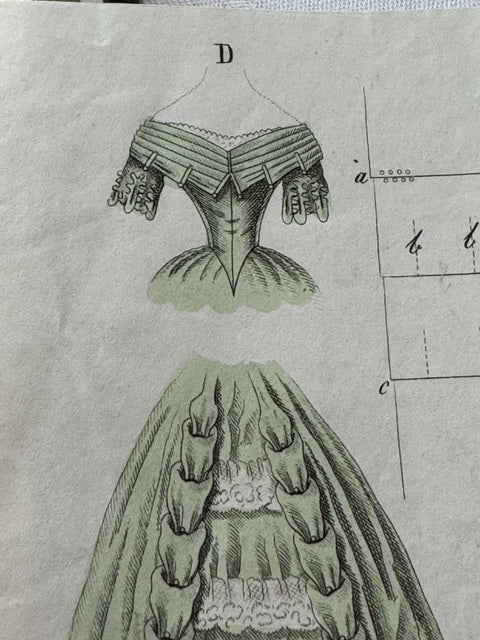 Antikes Biedermeier Abendkleid ca. 1845 – Österreichisches Brokatkleid