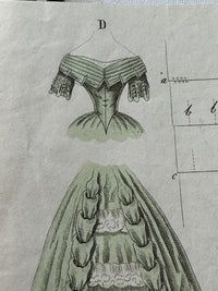 Antikes Biedermeier Abendkleid ca. 1845 – Österreichisches Brokatkleid
