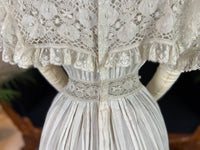 Antikes edwardianisches Teekleid aus Leinen, ca. 1906